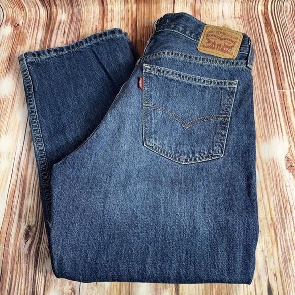 Levi's LOW PRO STRAIGHT Leg Sz 28 Blue Distressed Jeans Denim Pants 29x29.5 - Picture 13 of 13